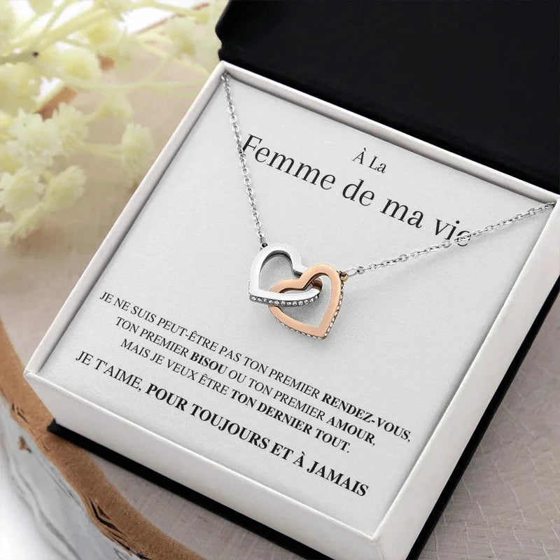 Collier Cœurs - "À la Femme de ma vie "