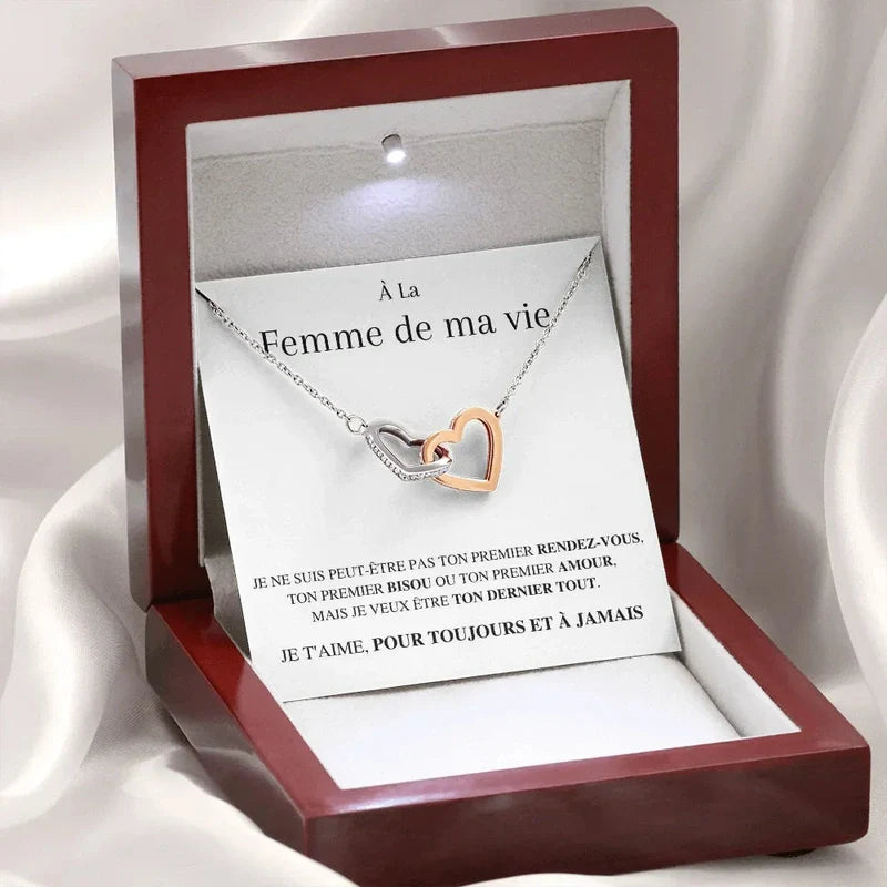 Collier Cœurs - "À la Femme de ma vie "