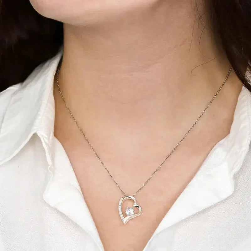 Collier Cœurs Diamant - "À la Meilleures des Mamans"