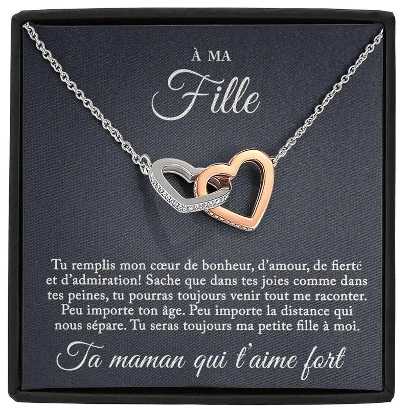 Collier Cœurs - "À ma Fille"