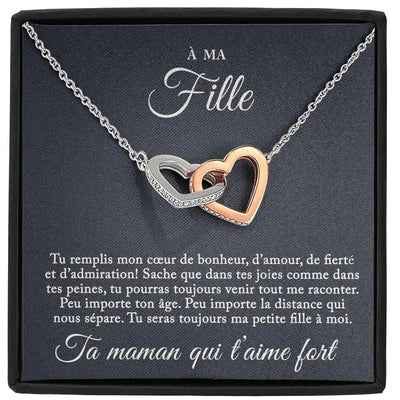 Collier Cœurs - "À ma Fille"