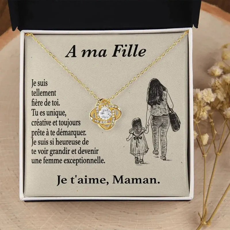 Collier Diamant - "À ma Fille"