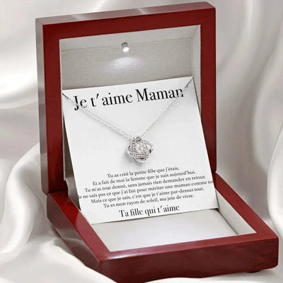 Collier Diamant - "Je t'aime Maman"