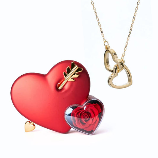 Cofre Amor Eterno & Collar Corazón Personalizado