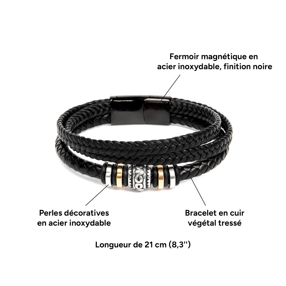 Bracelet - "Mon Fils, N'oublie Jamais que je suis la pour toi"