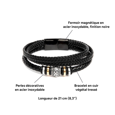 Bracelet - "Mon Fils, N'oublie Jamais que je suis la pour toi"